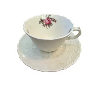 Spode Jewel Copeland Billingsley Rose Pink 1 Tea Cup Saucer Set